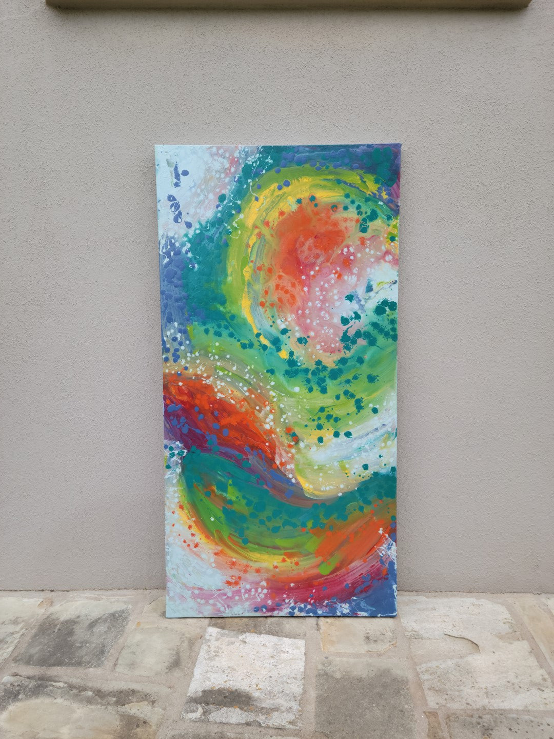 Fantastic Voyage - Original Abstract Painting in Austin Texas 24" x 48"
