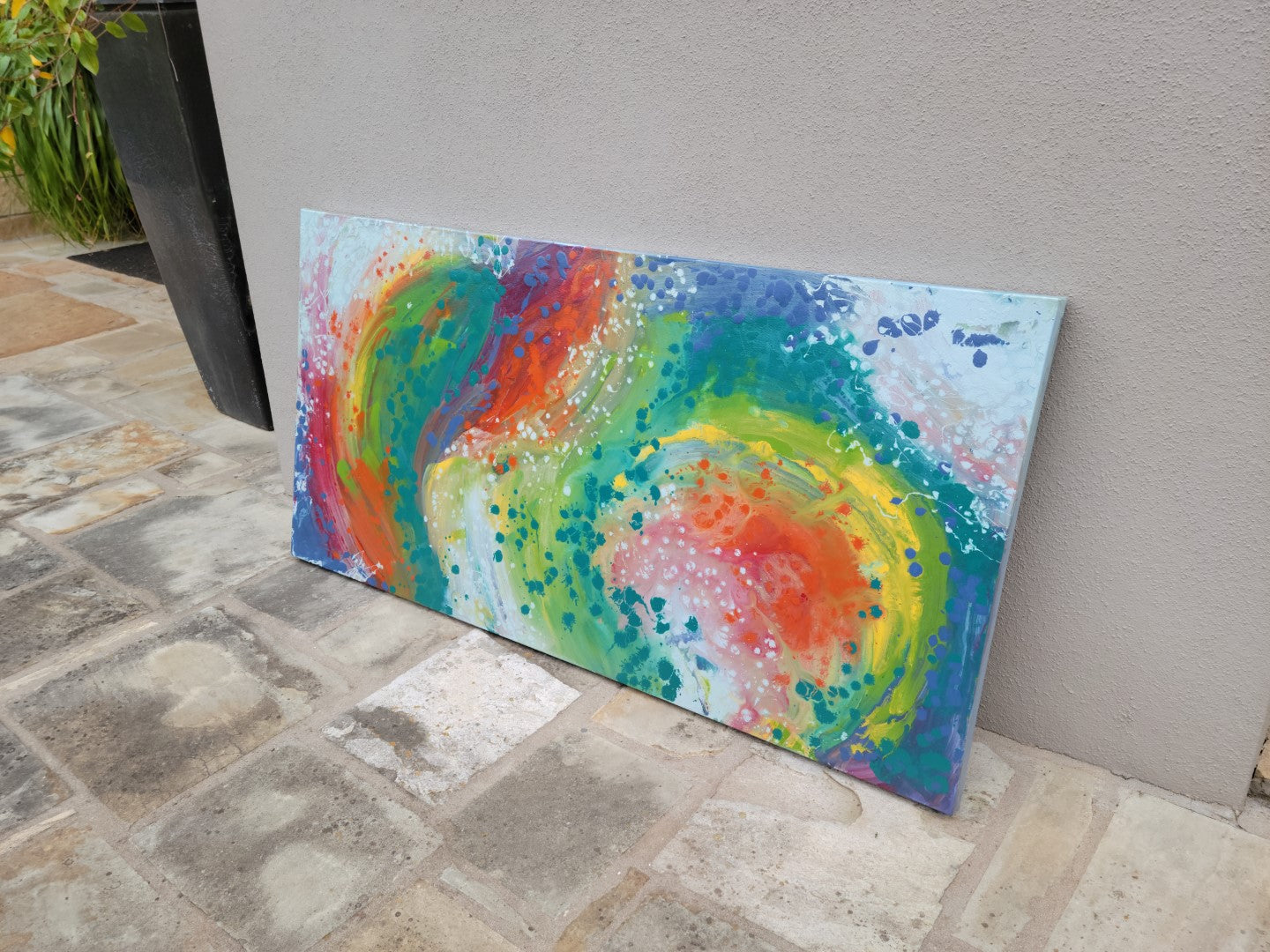 Fantastic Voyage - Original Abstract Painting in Austin Texas 24" x 48"