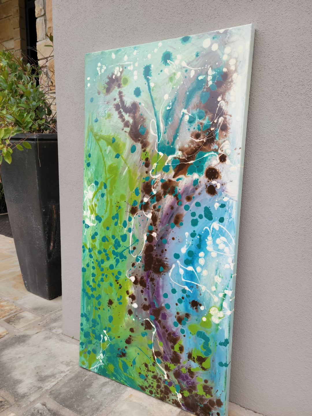 Forceable Florence - Original Abstract Painting in Austin Texas 24" x 48"
