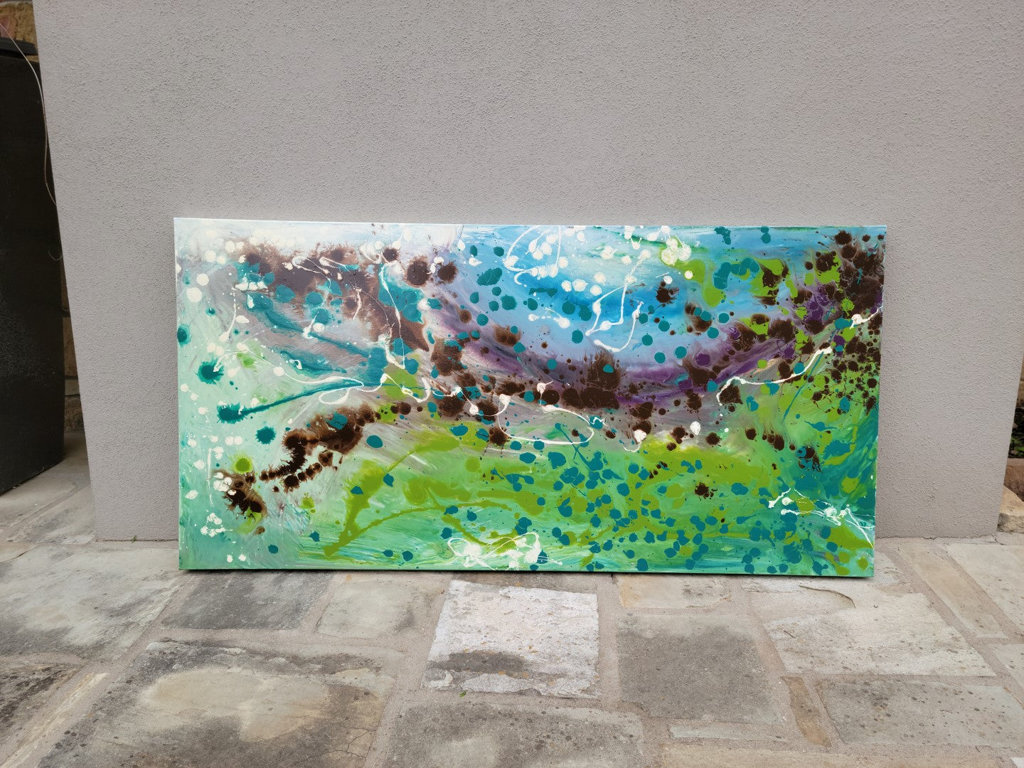 Forceable Florence - Original Abstract Painting in Austin Texas 24" x 48"