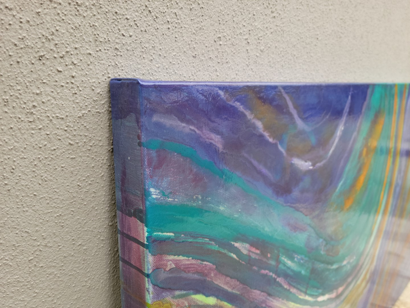 Ponytail Wave - Original Abstract Painting in Austin Texas 24" x 48"