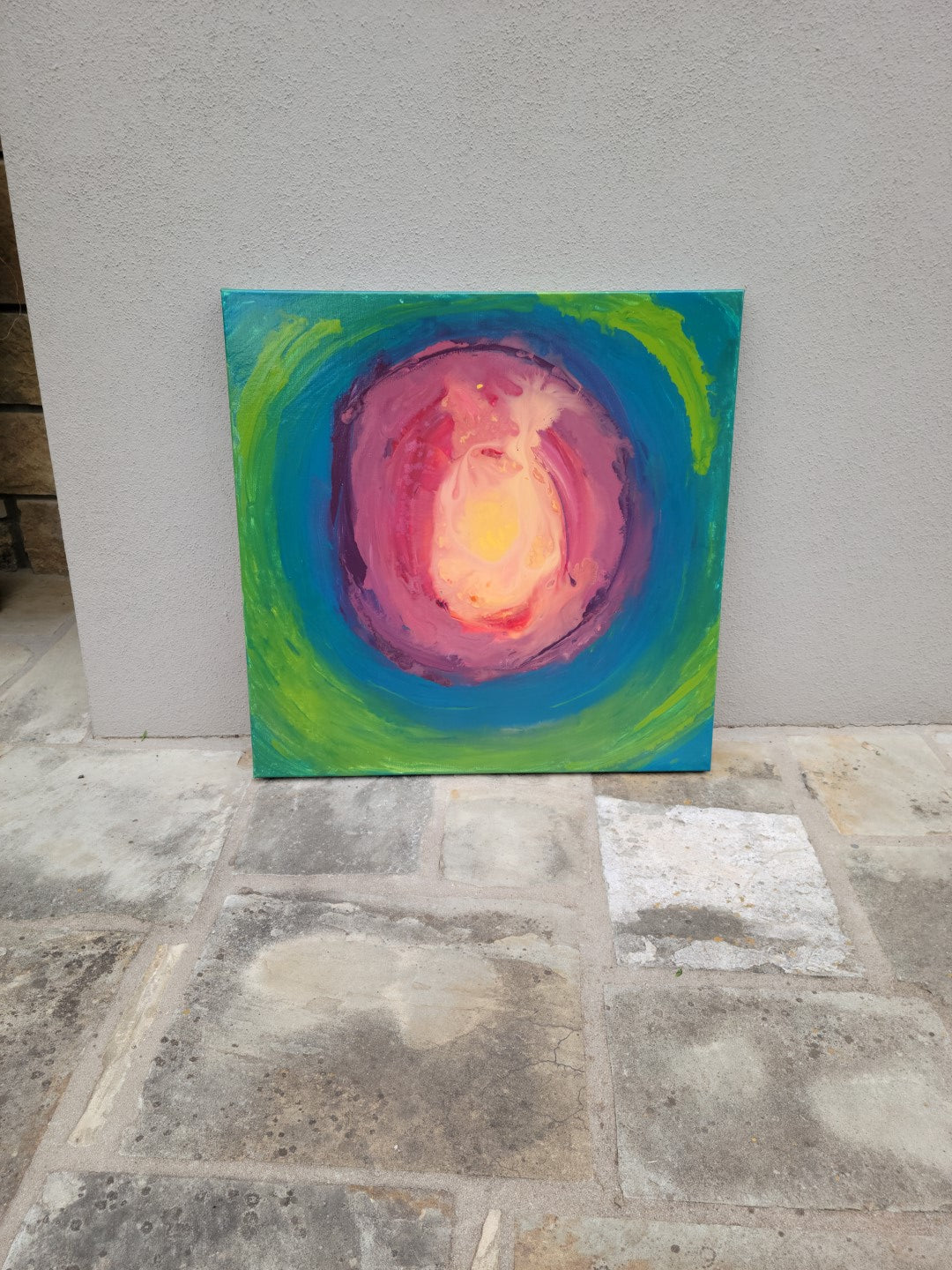 Circular Surrender - Original Abstract Painting in Austin Texas 24" x 24"