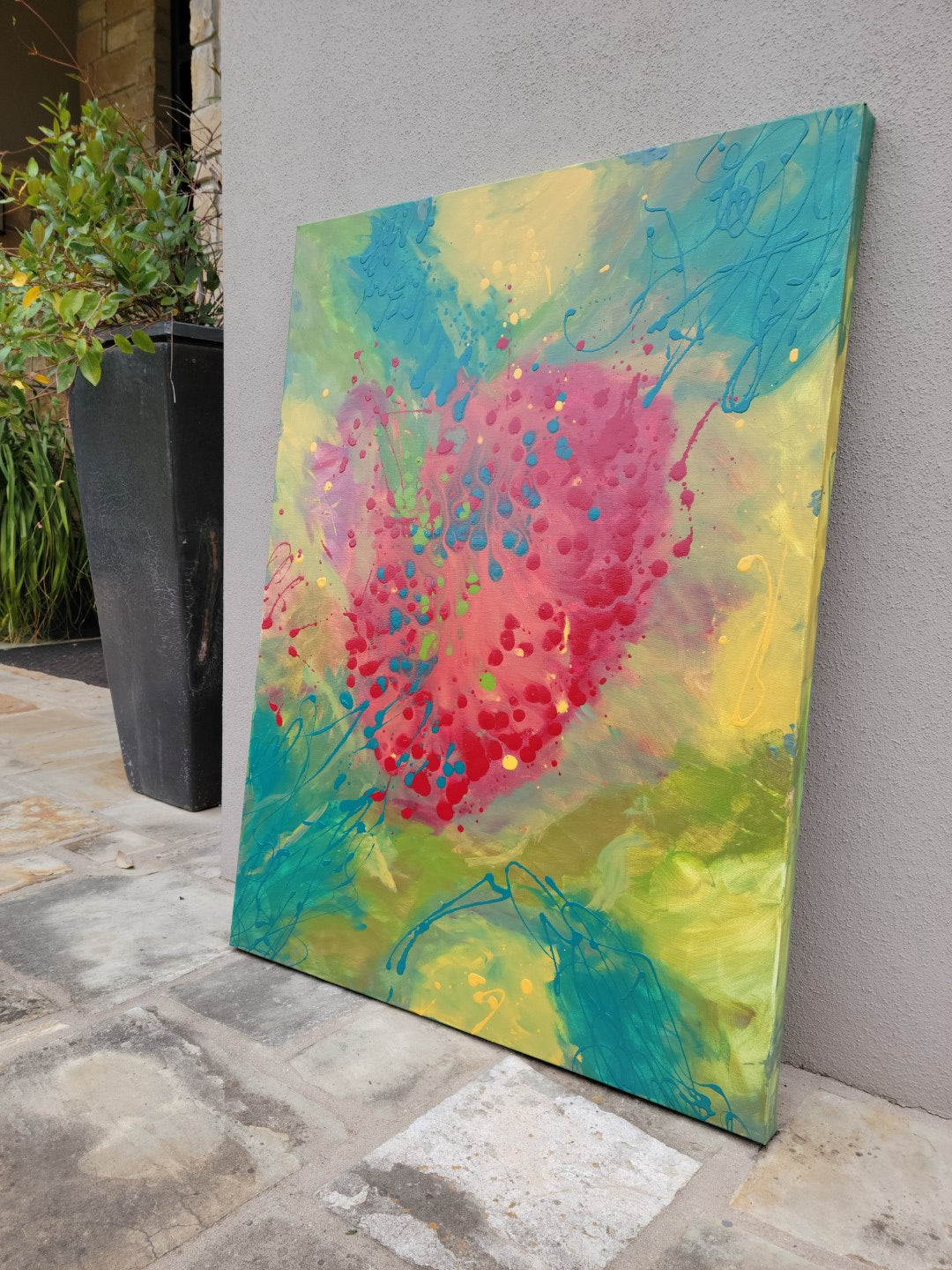 Homeless Heart - Original Abstract Painting in Austin Texas 30" x 40"