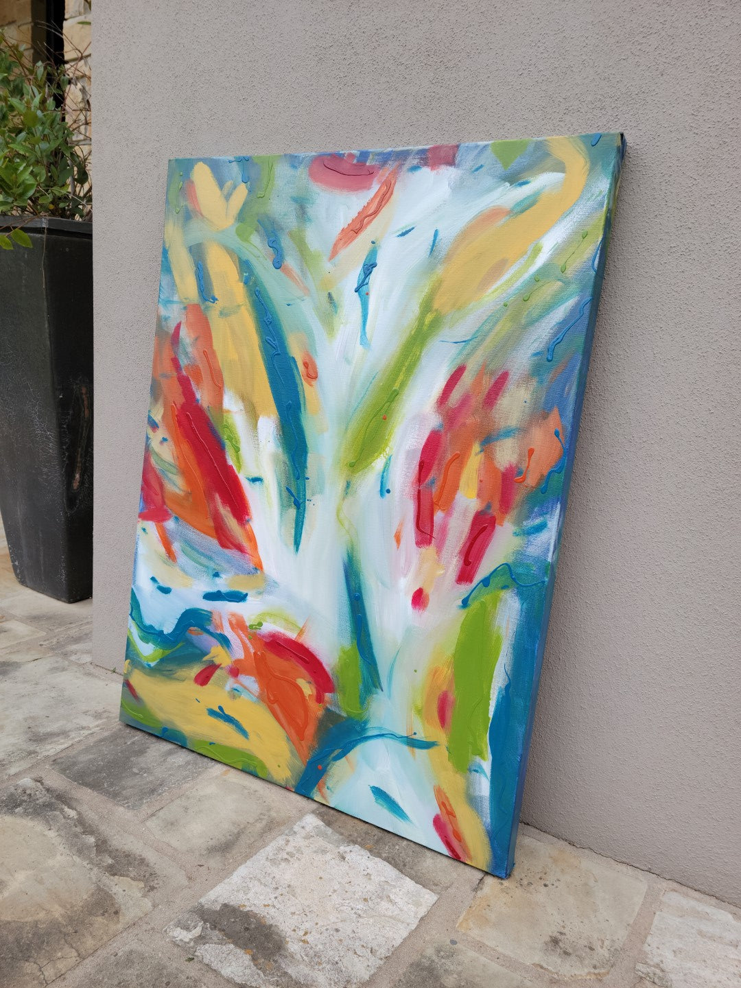 Frantic Fingers - Original Abstract Painting in Austin Texas 30" x 40"