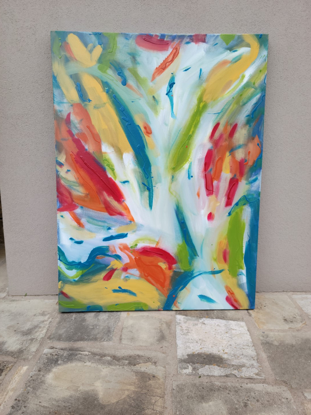 Frantic Fingers - Original Abstract Painting in Austin Texas 30" x 40"