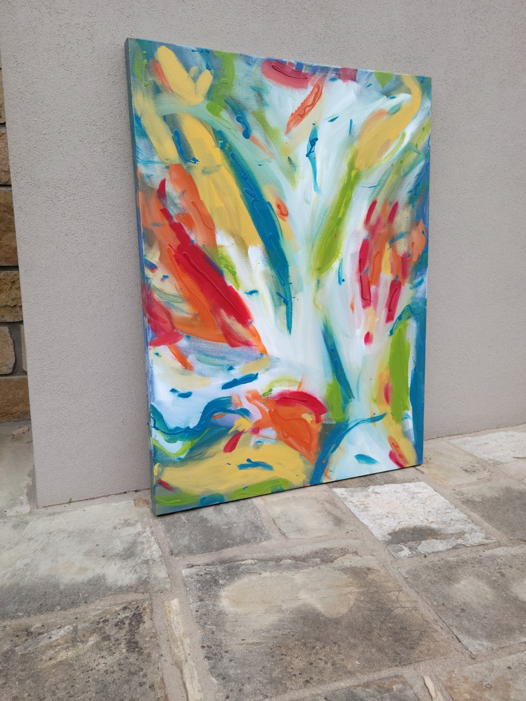 Frantic Fingers - Original Abstract Painting in Austin Texas 30" x 40"