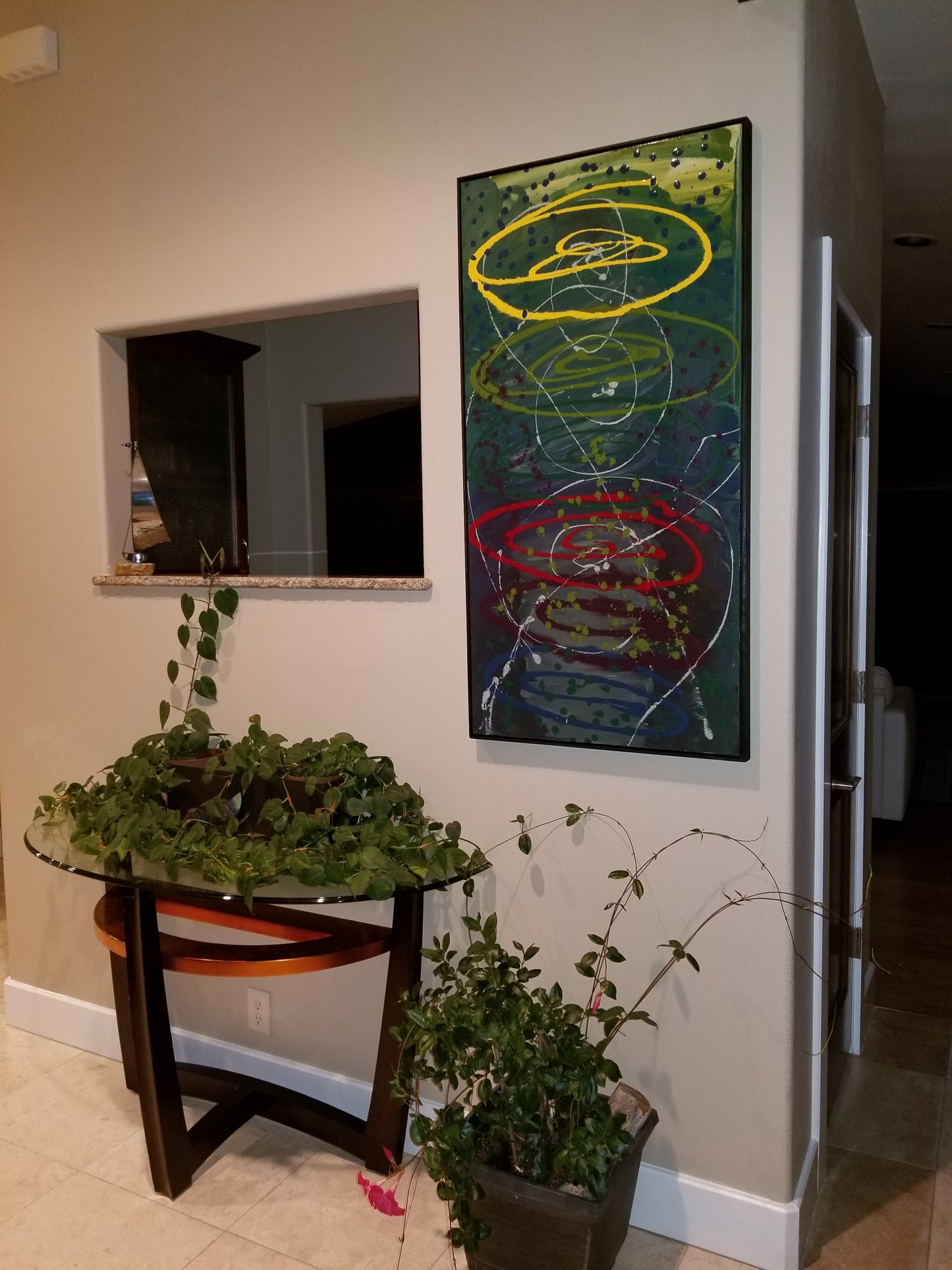 Chakra Inversion - Original Abstract Painting in Austin Texas 24" x 48"