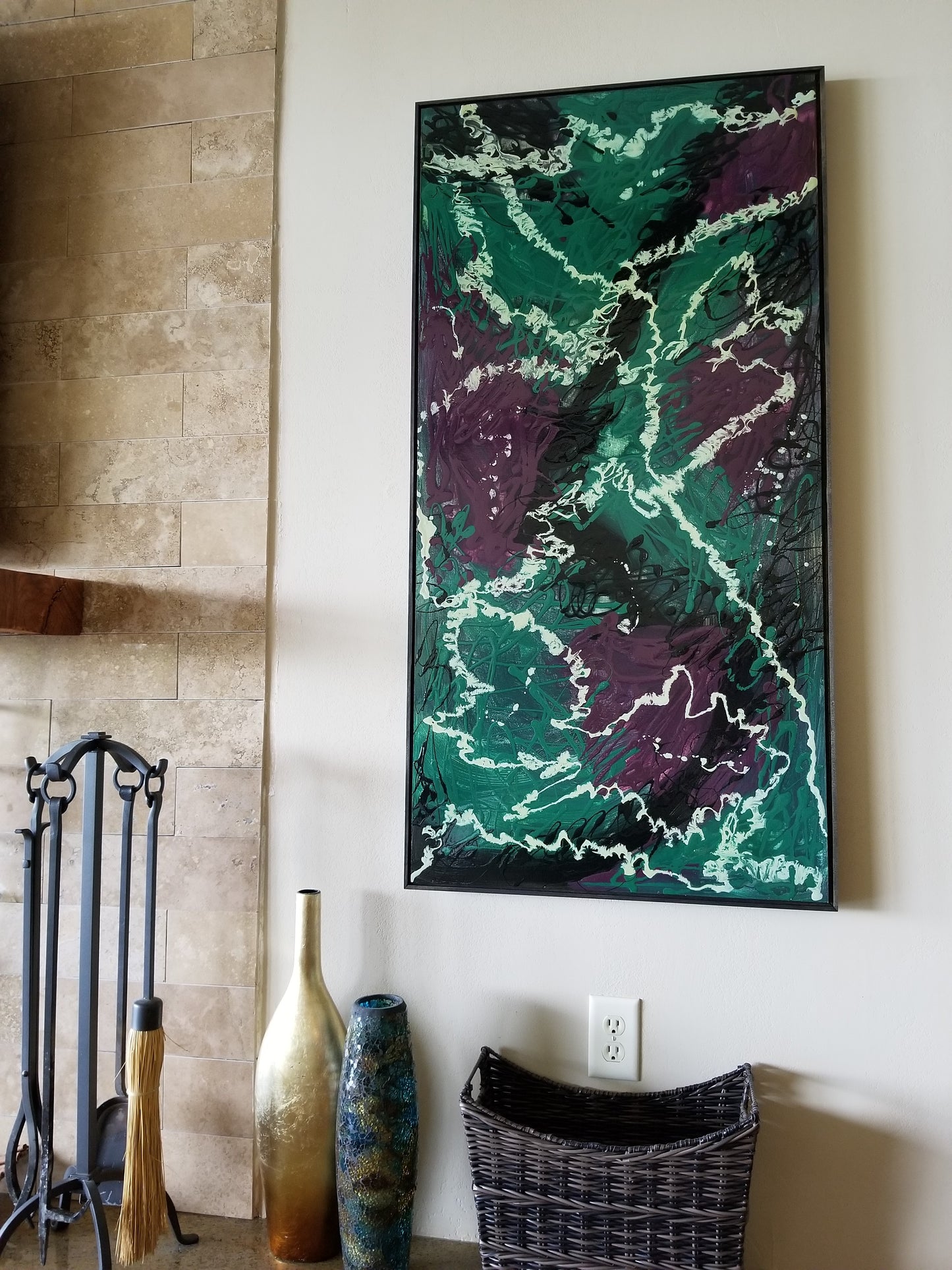 Critical Zig - Original Abstract Painting in Austin Texas 24" x 48"