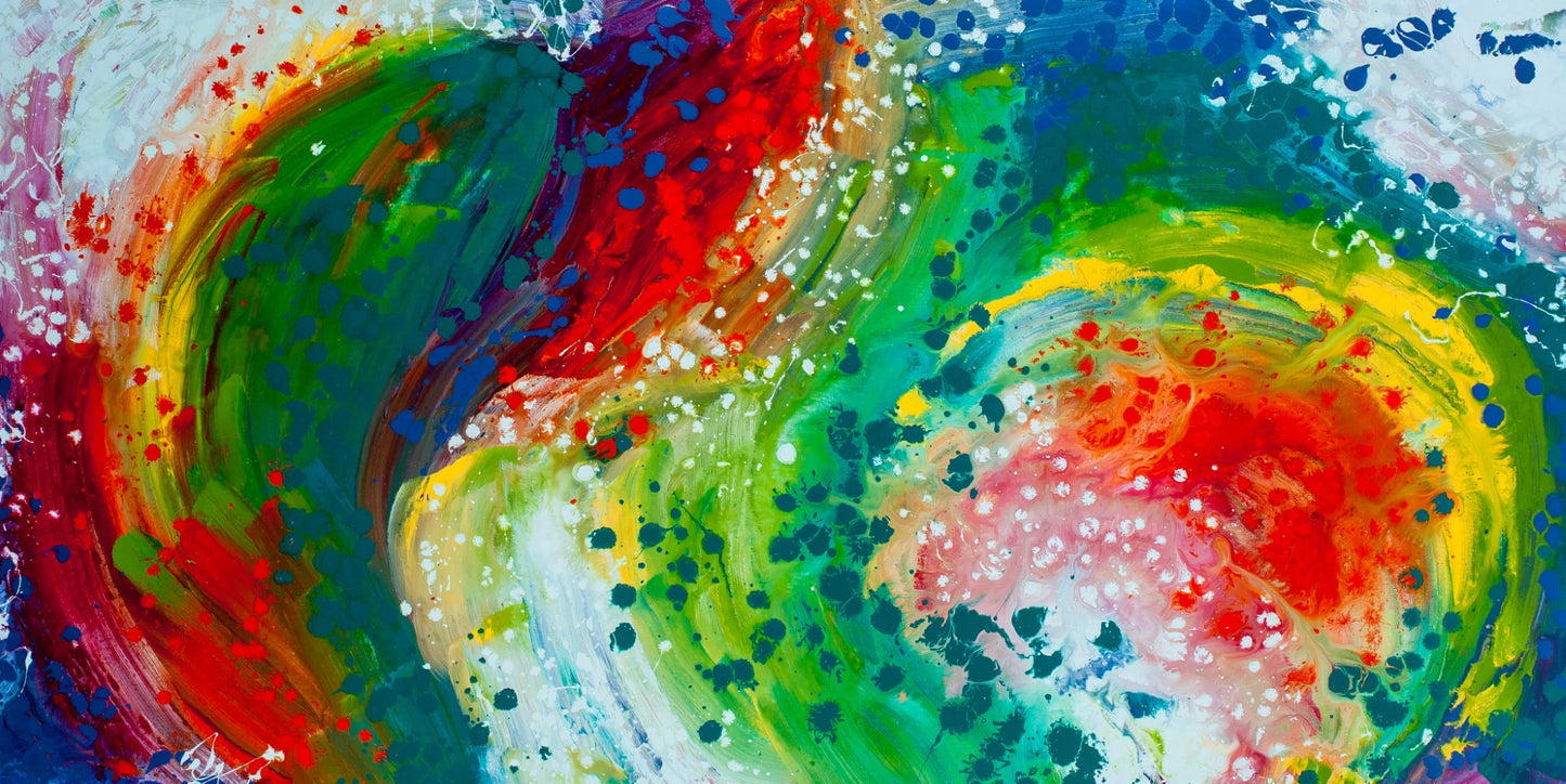 Fantastic Voyage - Original Abstract Painting in Austin Texas 24" x 48"