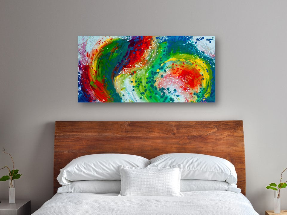Fantastic Voyage - Original Abstract Painting in Austin Texas 24" x 48"