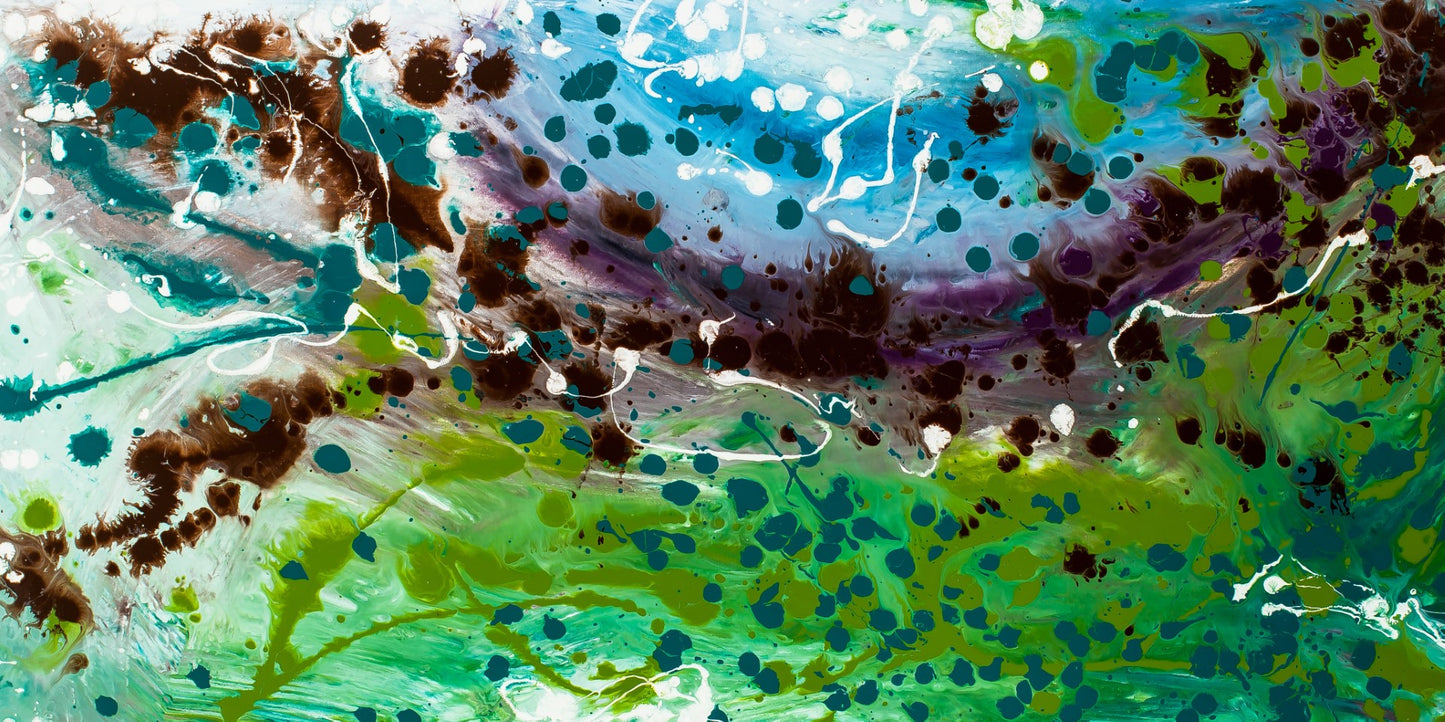 Forceable Florence - Original Abstract Painting in Austin Texas 24" x 48"