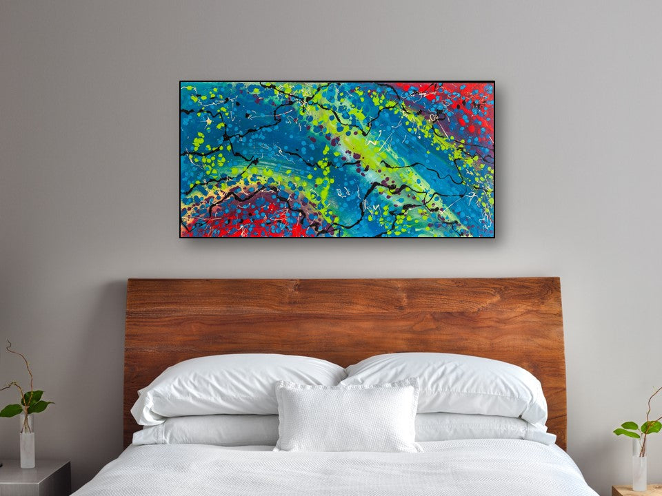 Gilded Deconstruction - Original Abstract Painting in Austin Texas 24" x 48"