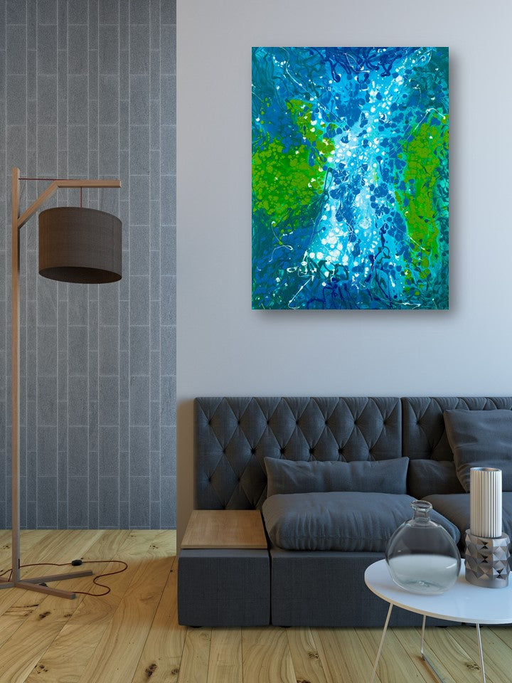 Lingering Levity - Original Abstract Painting in Austin Texas 30" x 40"