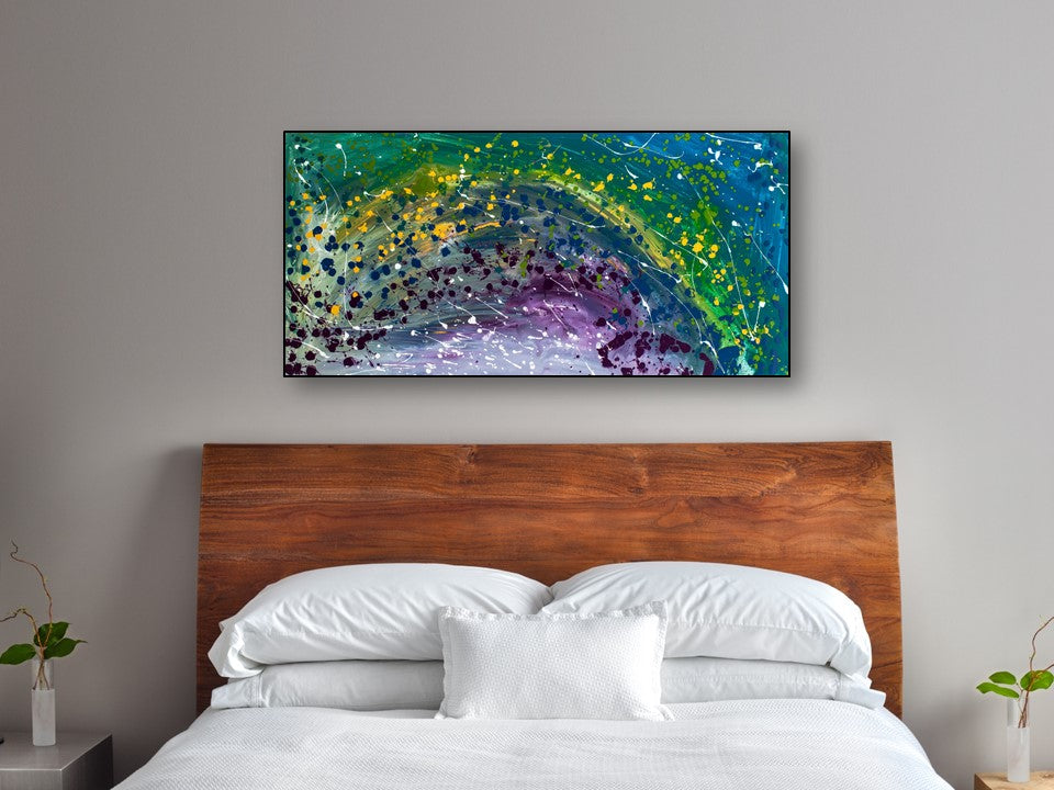 Poisoned Fantasy - Abstract Original Painting in Austin Texas 24" x 48"