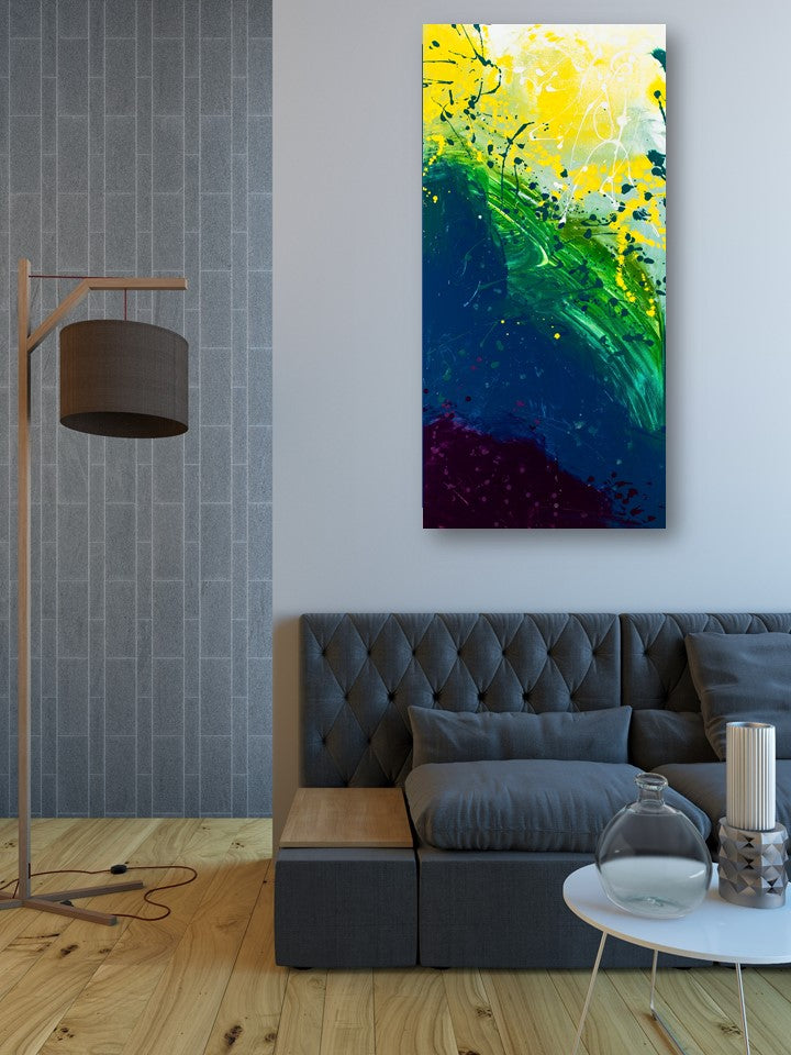 Raunchy Interruption - Original Abstract Painting in Austin Texas 24" x 48"