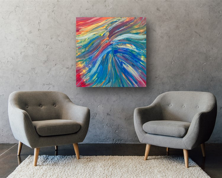 Ashes Spread - Abstract Canvas Print or Acrylic Print