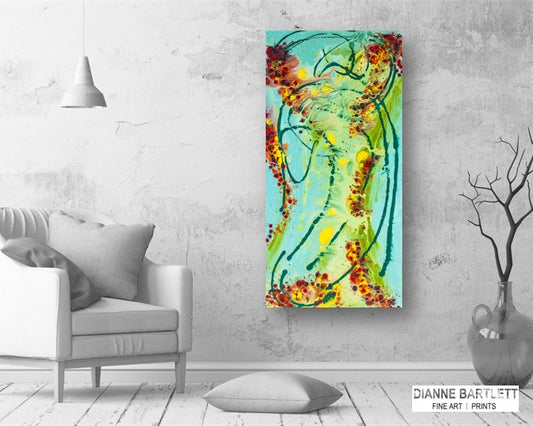 Burning Posture - Abstract Canvas Print or Acrylic Print