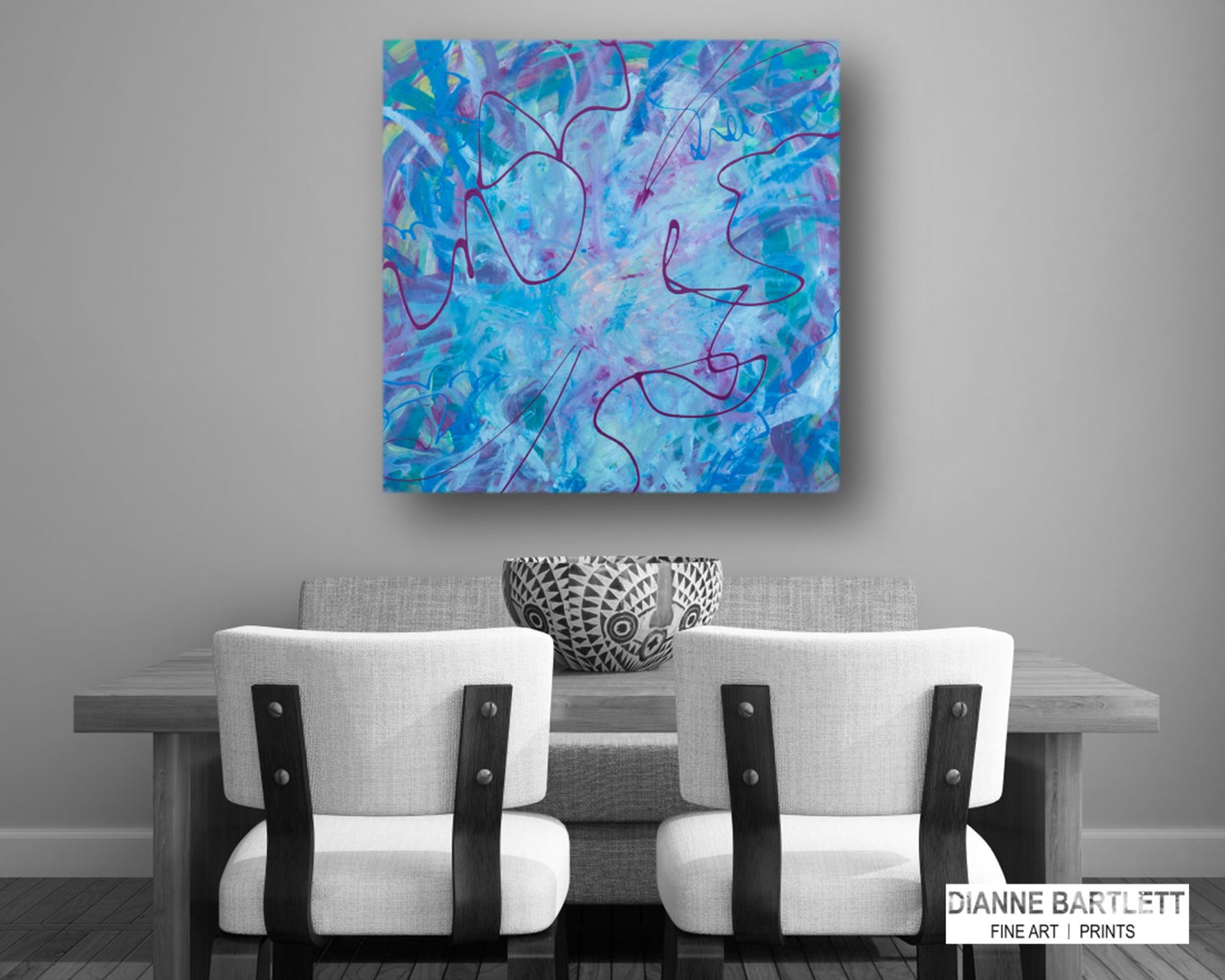 Carnival Cascade - Original Abstract Painting in Austin Texas 24" x 24"