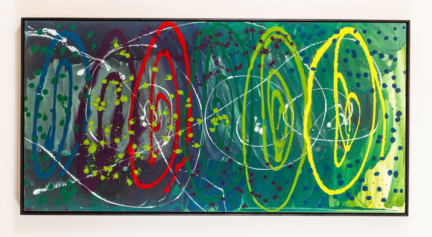 Chakra Inversion - Original Abstract Painting in Austin Texas 24" x 48"