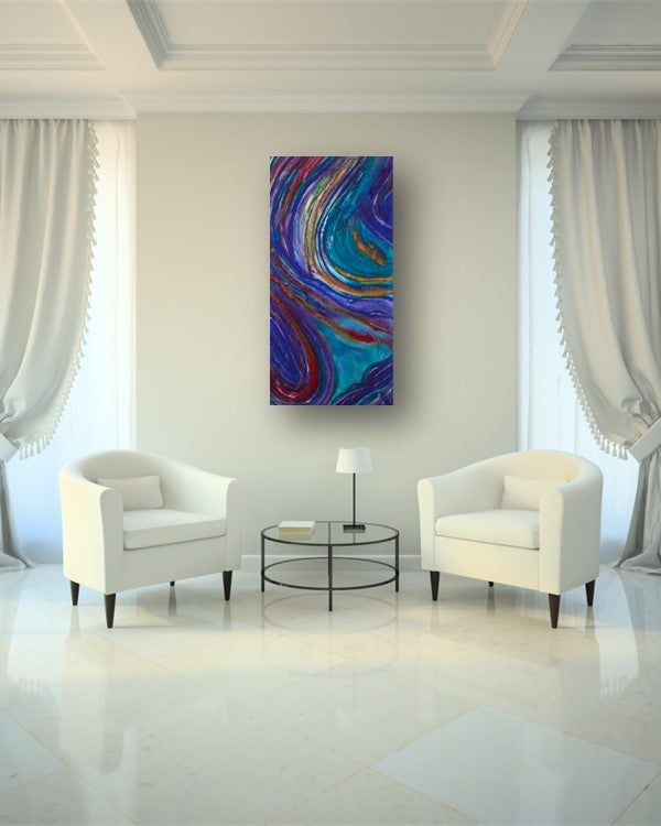 Ponytail Wave - Abstract Canvas Print or Acrylic Print