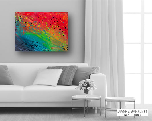 Flattened Fiesta - Abstract Canvas Print or Acrylic Print