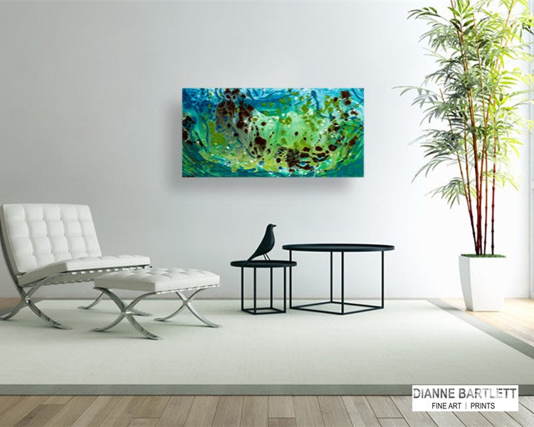 Floodable Florence - Original Abstract Painting in Austin Texas 24" x 48"