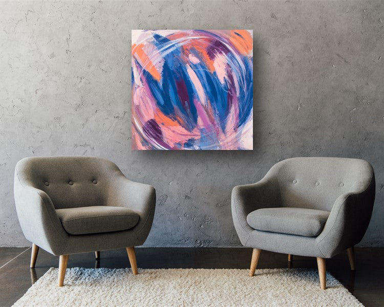 Giddying Whirls - Original Abstract Painting in Austin Texas 24" x 24"