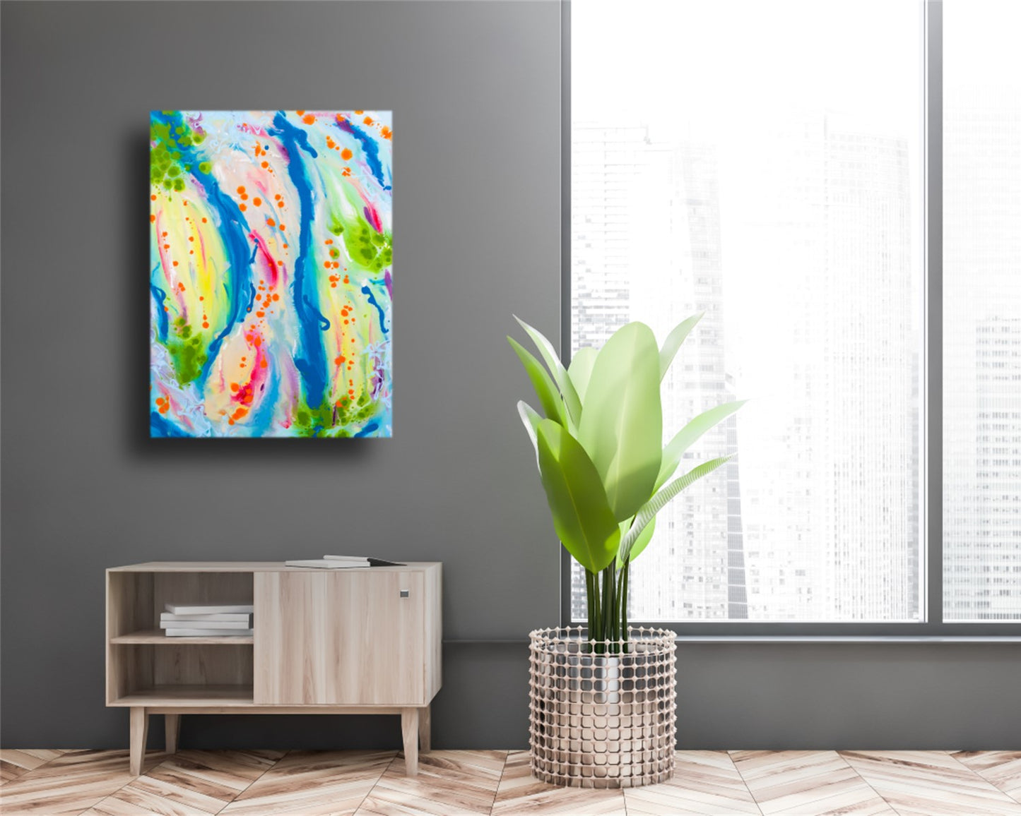 Graceless Gramercy - Original Abstract Painting in Austin Texas 30" x 40"