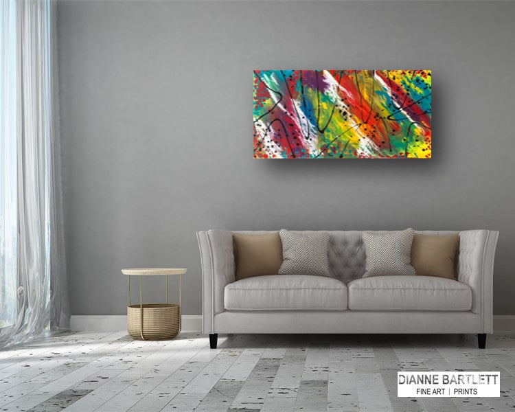 Lake Leopard - Abstract Canvas Print or Acrylic Print