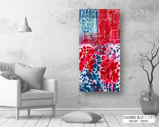 Patriotic Upshot - Abstract Canvas Print or Acrylic Print