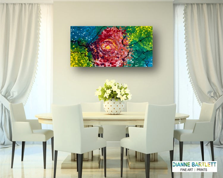 Perched Virtue - Original Abstract Painting in Austin Texas 24" x 48"