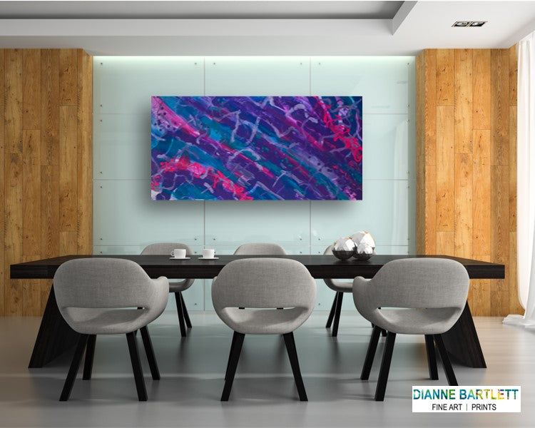 Rapt and Wrangled - Original Abstract Painting in Austin Texas 24" x 48"