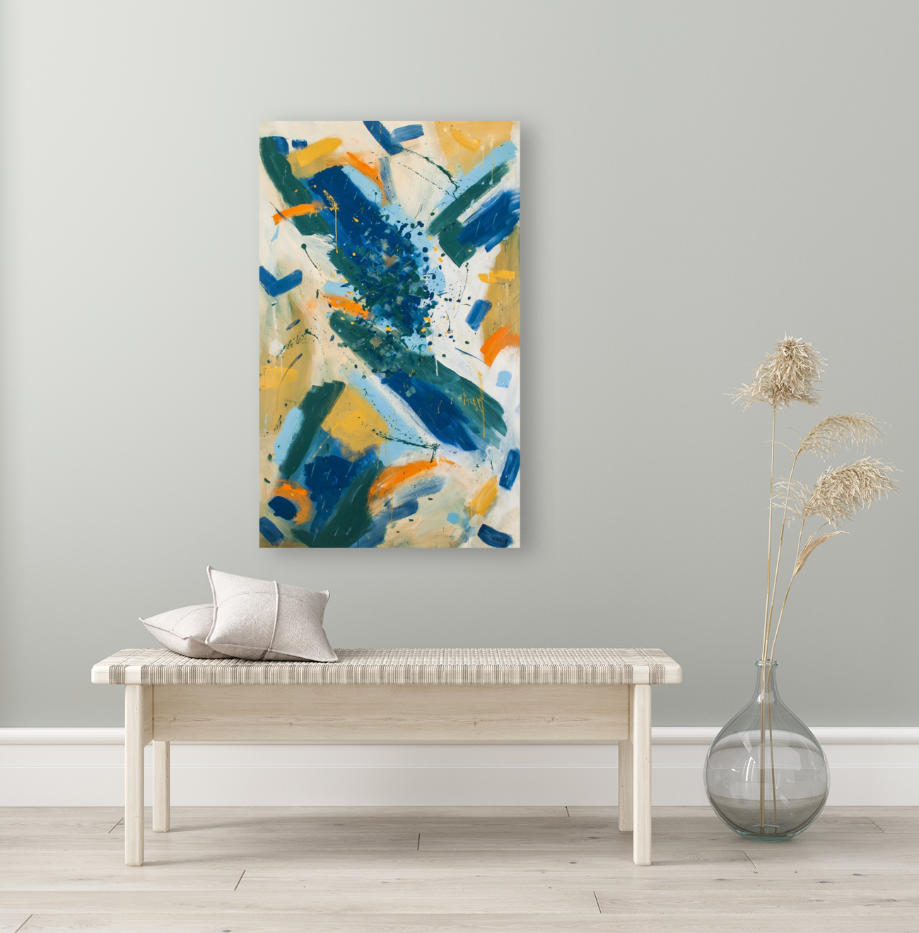 Remarkable Rigmarole - Original Abstract Painting in Austin Texas 30" x 48"