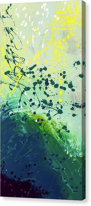 Rumpled Eruption - Original Abstract Painting in Austin Texas 24" x 48"