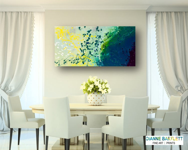 Rumpled Eruption - Original Abstract Painting in Austin Texas 24" x 48"