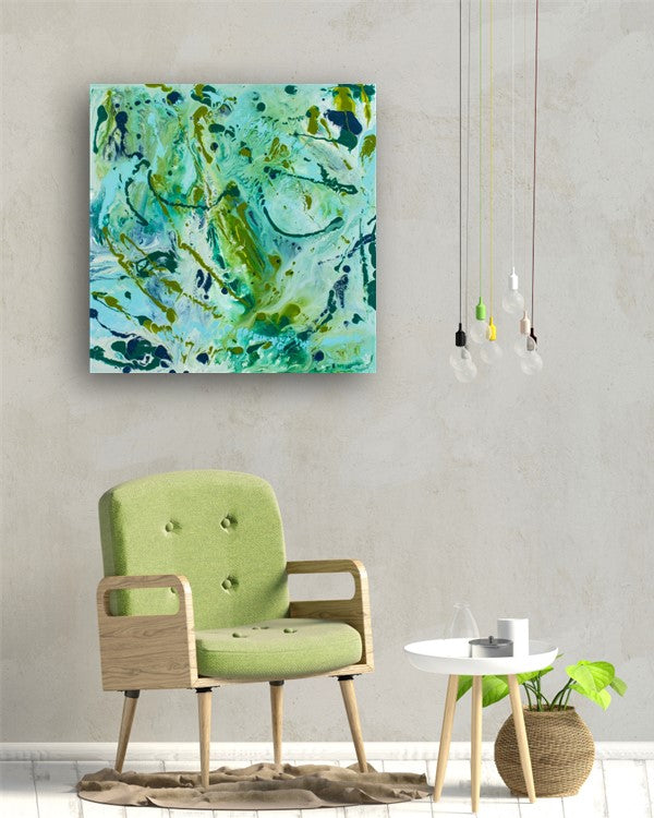 Seaweed Confetti - Abstract Canvas Print or Acrylic Print