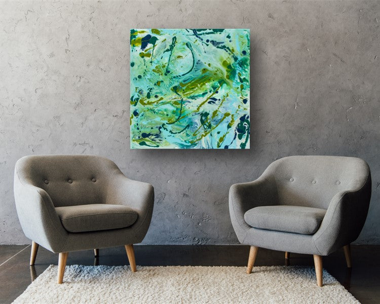 Seaweed Confetti - Abstract Canvas Print or Acrylic Print