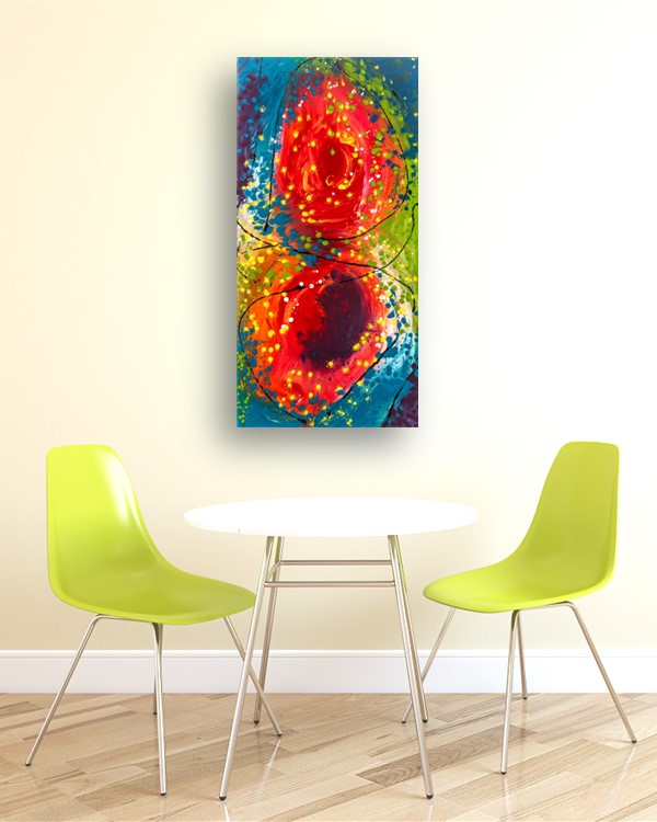 Sleeved Rubies - Abstract Canvas Print or Acrylic Print