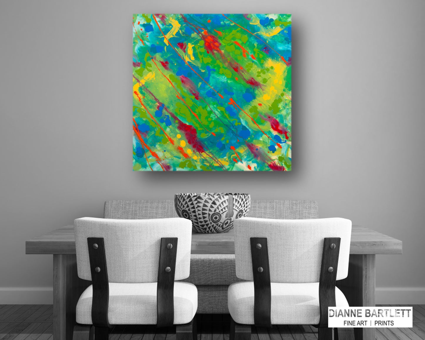 Slippery Circus - Original Abstract Painting in Austin Texas 24" x 24"
