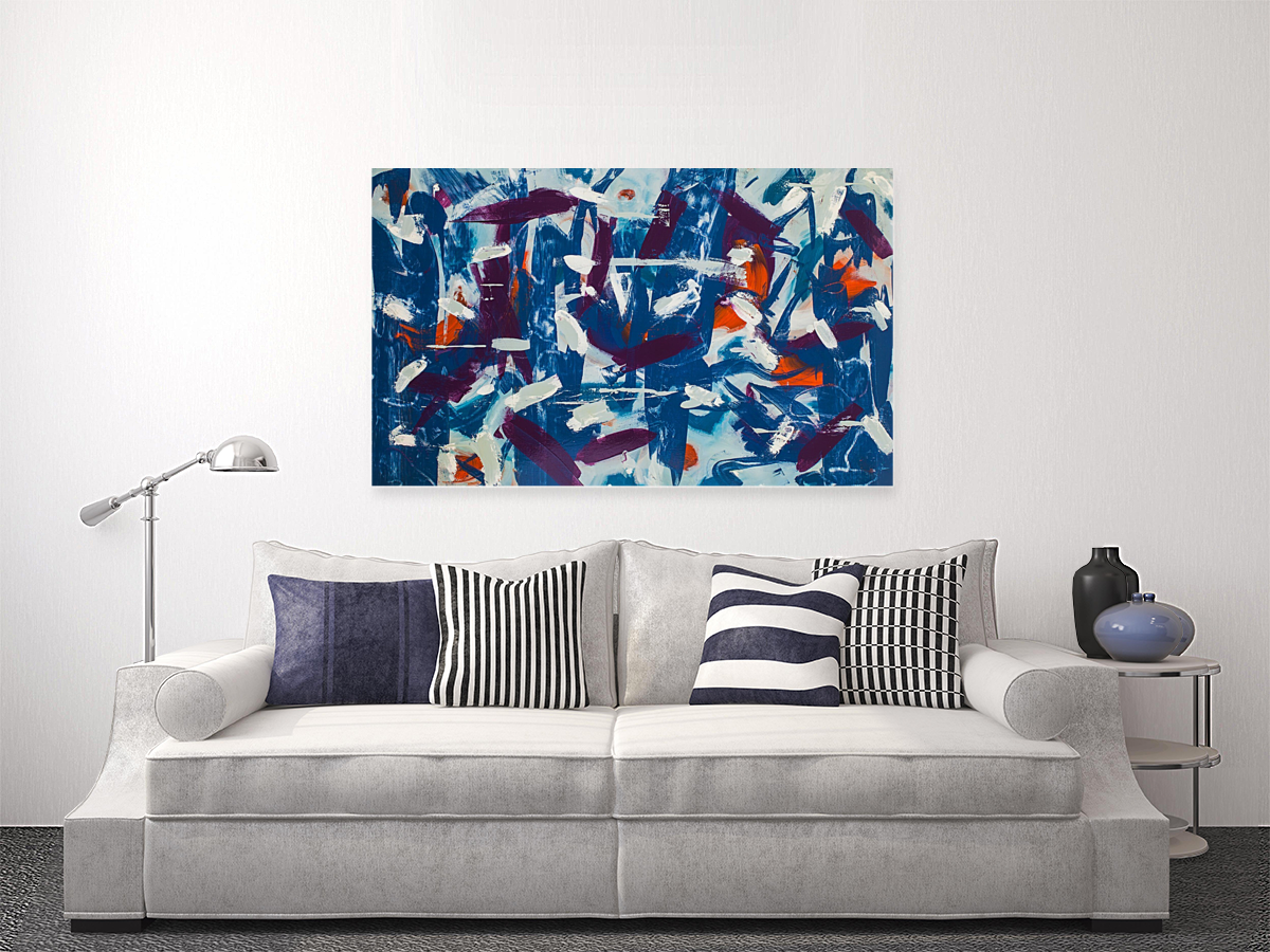 Unimpeachably Cumbersome - Original Abstract Painting in Austin Texas 30" x 48"