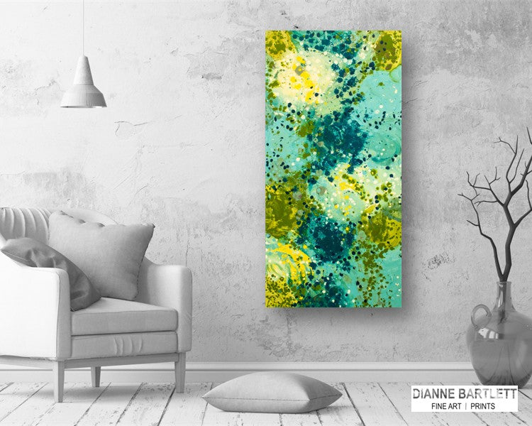 Watered Realm - Abstract Canvas Print or Acrylic Print